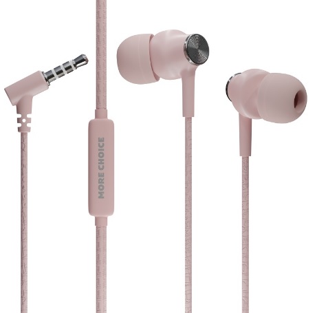 Наушники проводные вакуумные AUX с МК без рег.громкости More Choice G20
