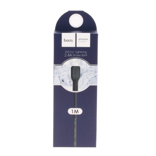 Дата-кабель USB 2.0A для Lightning 8-pin Hoco X20 FLASH TPE 1м