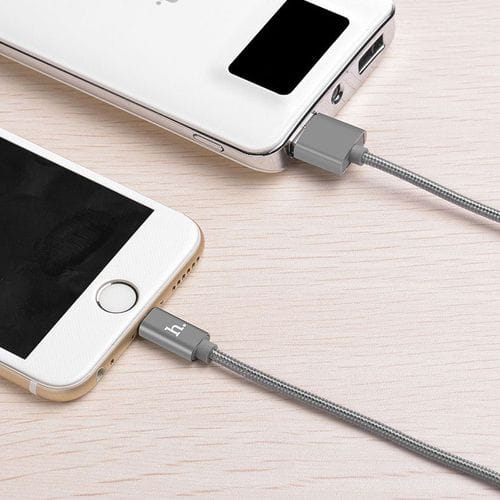 Дата-кабель USB 2.0A для Lightning 8-pin Hoco X2 нейлон 1м