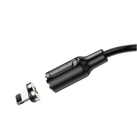 Дата-кабель USB 2.4A для Lightning 8-pin MAGNETIC Borofone BX41 ПВХ 1м