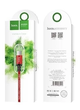 Дата-кабель USB 2.4A для micro USB Hoco X14 нейлон 1м
