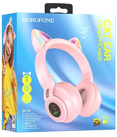 Bluetooth-наушники полноразмерные Bluetooth 5.0 400mah Borofone BO18 Cat