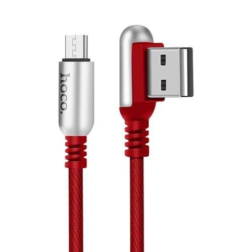 Дата-кабель USB 2.4A для micro USB Hoco U17 нейлон 1.2м