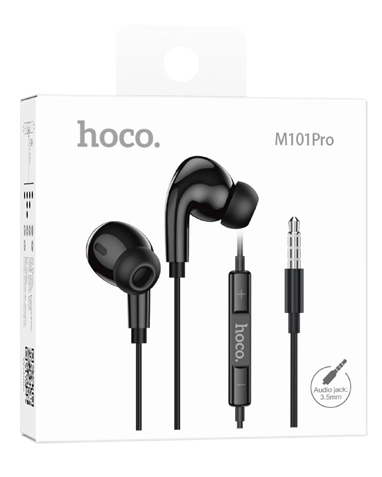 Наушники вакуумные AUX разъём с МК и рег.громкости длина 1.2м Hoco M101 Pro