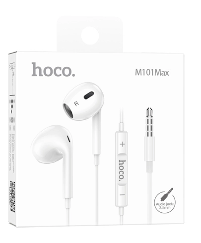 Наушники проводные вкладыши AUX с МК и рег.громкости Hoco M101 Max