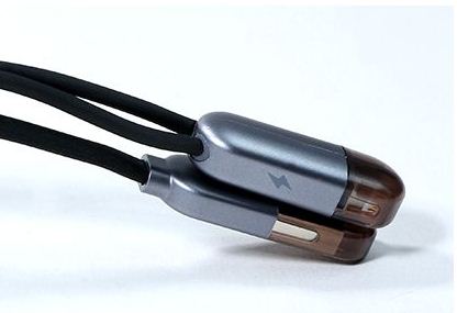 Дата-кабель USB 2.0A 2in1 для Lightning & Micro USB Remax Twins RC-025t 1м 