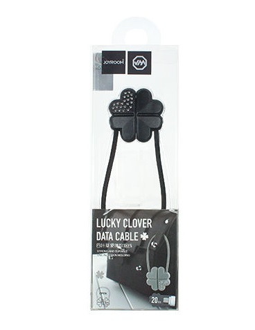 Дата-кабель USB 2.1A для micro USB брелок-подвеска JOYROOM Lucky Clover S-L125 0.2м