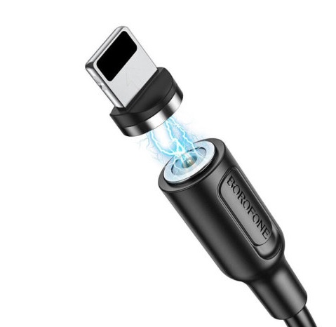 Дата-кабель USB 2.4A для Lightning 8-pin MAGNETIC Borofone BX41 ПВХ 1м
