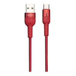 Дата-кабель USB 2.4A для micro USB с LED индикатором Borofone BU17 нейлон 1.2м 