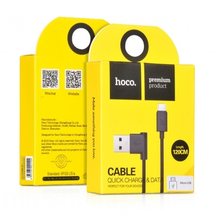 Дата-кабель USB 2.0A для micro USB УГОЛ Hoco UPM10 TPE 1.2м
