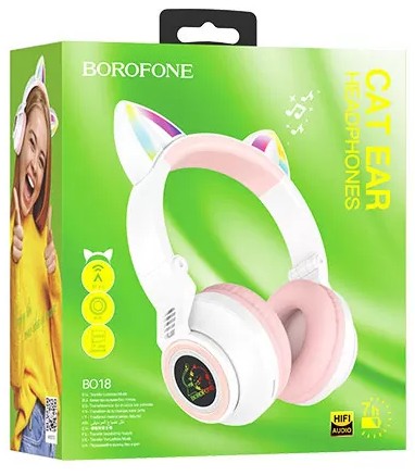Bluetooth-наушники полноразмерные Bluetooth 5.0 400mah Borofone BO18 Cat