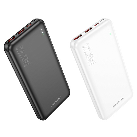 Внешний аккумулятор 10000mAh 2USB+Type-C 3.0A PD 20W+QC3.0 быстрая зарядка Borofone BJ38