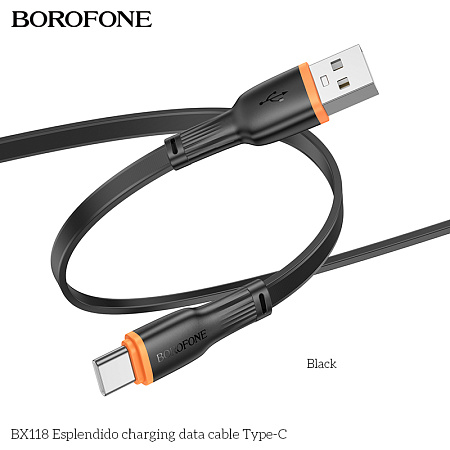 Дата-кабель USB 3.0A для Type-C Borofone BX118 TPE 1м