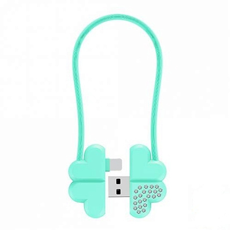 Дата-кабель USB 2.1A для micro USB брелок-подвеска JOYROOM Lucky Clover S-L125 0.2м