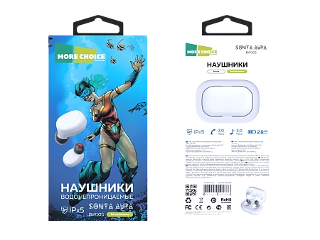 Bluetooth-наушники беспроводные Smart вакуумные More choice BW10S TWS