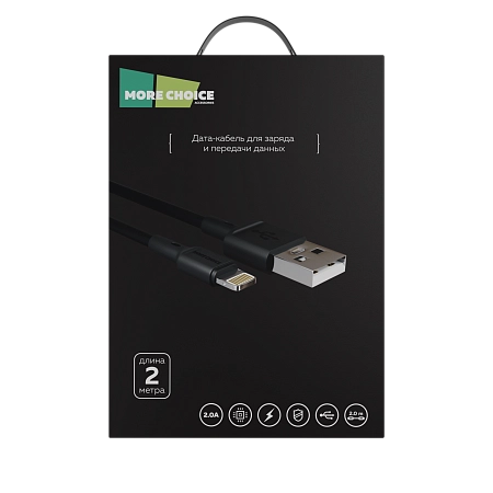 PURE Дата-кабель USB 2.0A для Lightning 8-pin More choice K19i TPE 2м