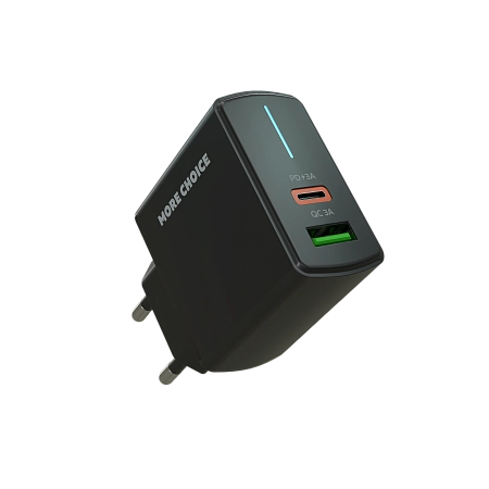 СЗУ 1USB+1Type-C 3.0A PD 20W+QC3.0 быстрая зарядка для Lightning 8-pin Type-C More choice NC61i