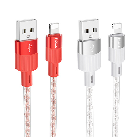 Дата-кабель USB 2.4A для Lightning 8-pin Hoco X99 силикон 1м