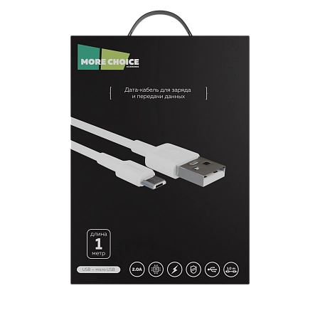 PURE Дата-кабель USB 2.0A для micro USB More choice K19m TPE 1м