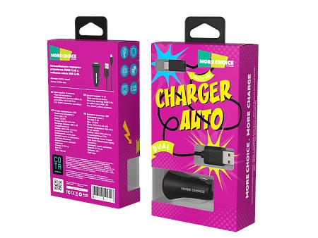 АЗУ 2USB 2.4A для micro USB More choice AC23m