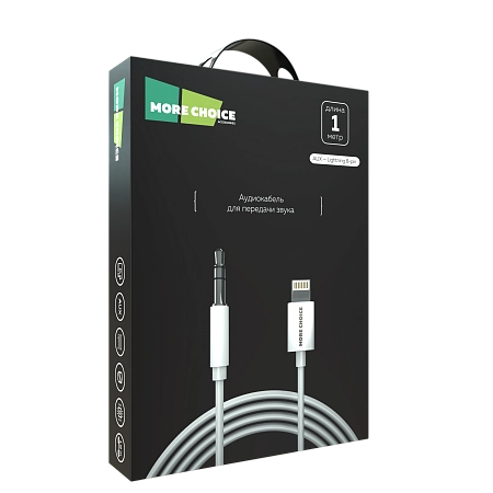 PURE Аудиокабель AUX 3.5mm Lightning 8-pin 1м More choice UK28i