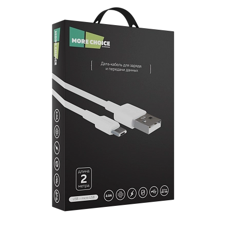 PURE Дата-кабель USB 2.0A для micro USB More choice K19m TPE 2м