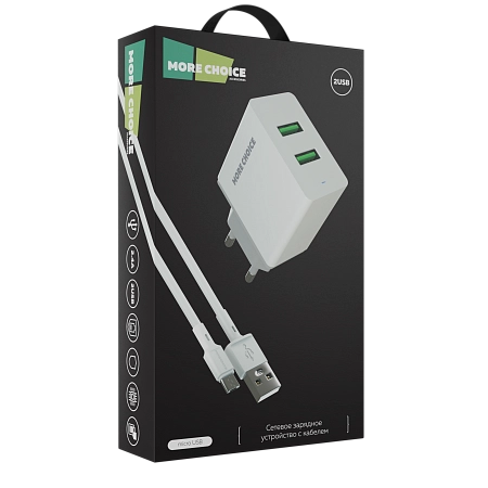 PURE СЗУ 2USB 2.4A для micro USB More choice NC11m 