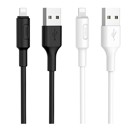 Дата-кабель USB 2.0A для Lightning 8-pin Hoco X25 TPE 1м