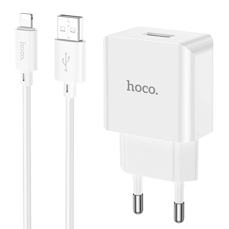 СЗУ 1USB 2.1A для Lightning 8-pin Hoco C106A 1м