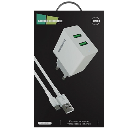 PURE СЗУ 2USB 2.4A для micro USB More choice NC11m 