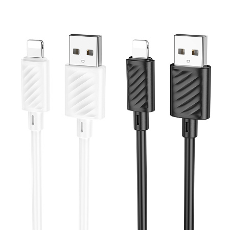 Дата-кабель USB 2.4A для Lightning 8-pin Hoco X88 ПВХ 1м
