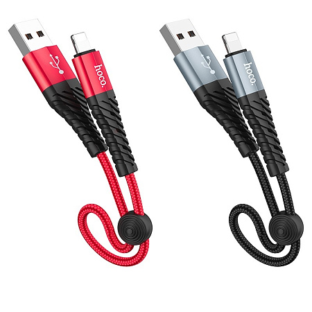 Дата-кабель USB 2.1A для Lightning 8-pin Hoco X38 нейлон 0.25м