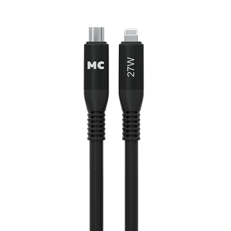 Дата-кабель USB 3.0A PD 27W для Lightning 8-pin Type-C More choice K83ia силикон 1м