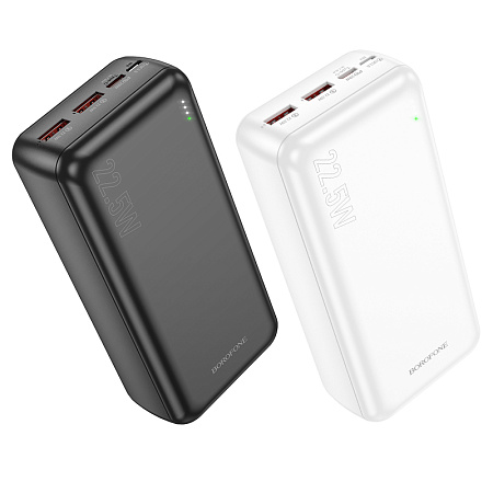 Внешний аккумулятор 30000mAh 2USB+Type-C 3.0A PD 20W+QC3.0 быстрая зарядка Borofone BJ38B