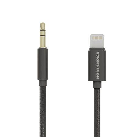 Аудиокабель AUX 3.5mm Lightning 8-pin 2м More choice UK24i нейлон