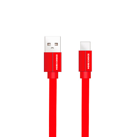 Дата-кабель USB 2.1A для Type-C плоский More choice K20a нейлон 1м