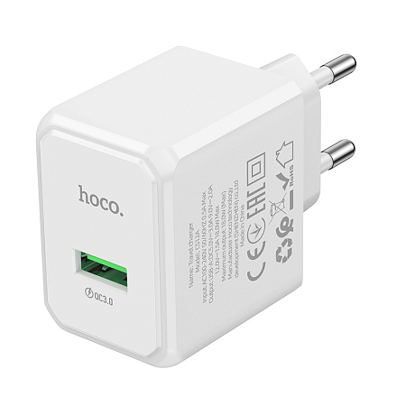 СЗУ 1USB 3.0A QC3.0 18W быстрая зарядка Hoco CS12A