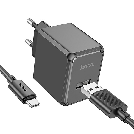 СЗУ 1USB 2.1A для Type-C Hoco CS11A 1м