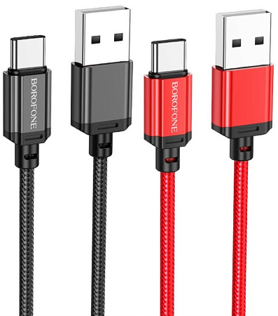 Дата-кабель USB 3.0A для Type-C Borofone BX87 нейлон 1м