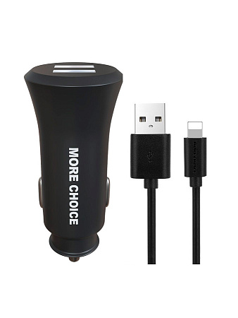 АЗУ 2USB 2.4A для Lightning 8-pin More choice AC23i