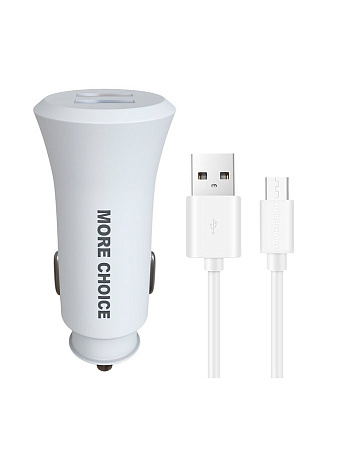 АЗУ 2USB 2.4A для micro USB More choice AC23m