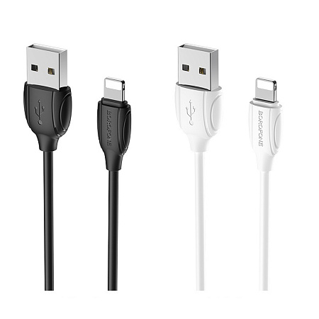 Дата-кабель USB 2.4A для Lightning 8-pin Borofone BX19 TPE 1м