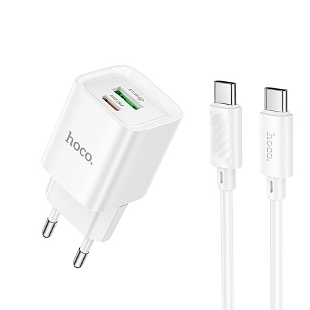 СЗУ 1USB+1Type-C 3.0A PD 20W+QC3.0 быстрая зарядка для Type-C Type-C Hoco C147A 1м