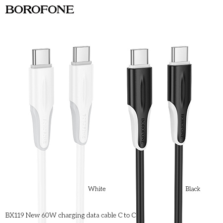 Дата-кабель USB 3.0A PD 60W для Type-C Type-C Borofone BX119 ПВХ 1м