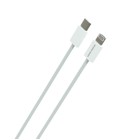 Дата-кабель USB 3.0A PD 20W для Lightning 8-pin Type-C More choice K73i нейлон 1м