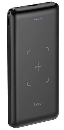 Внешний аккумулятор 10000mAh 1USB 2.0A Li-pol c беспроводной зарядкой Hoco J50