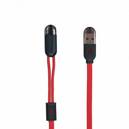 Дата-кабель USB 2.0A 2in1 для Lightning & Micro USB Remax Twins RC-025t 1м 