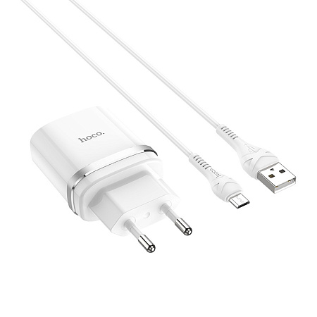 СЗУ 1USB 3.0A QC3.0 быстрая зарядка для micro USB Hoco C12Q 1м