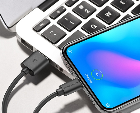Дата-кабель USB 2.4A для Type-C More choice K13a TPE 1м