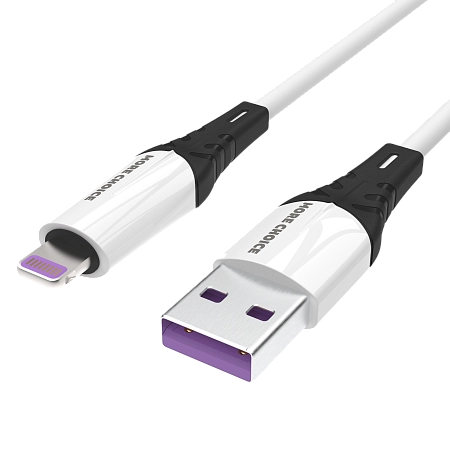 PURE Дата-кабель USB 2.4A для Lightning 8-pin More choice K35i силикон 1м